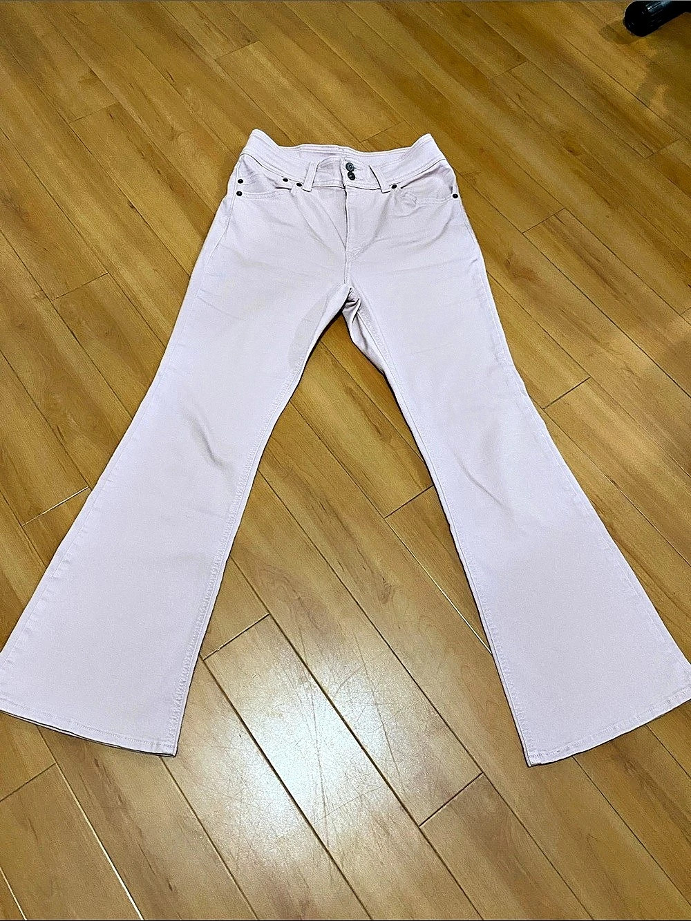 Levi's 726 High Rise Flare Jeans Pink Waist 28